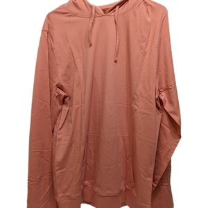 Unsimply stitched light weight super soft coral colored pullover. hoodie jacket